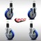 Service Caster 5'' SS Blue Poly Wheel Swivel 1-5/8'' Expanding Stem Caster Set 2 Brakes, 4PK SCC-SSEX20S514-PPUB-BLUE-2-TLB-2-158 - alternate 3